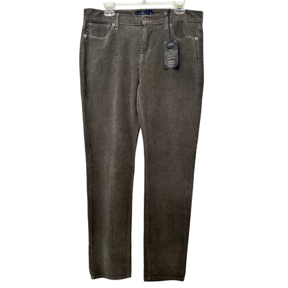 Lucky Brand Brooke Skinny Corduroy Jeans Women Size 14/32 Gray Mid Rise Pants
